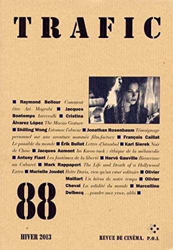 Trafic N° 88, Hiver 2013