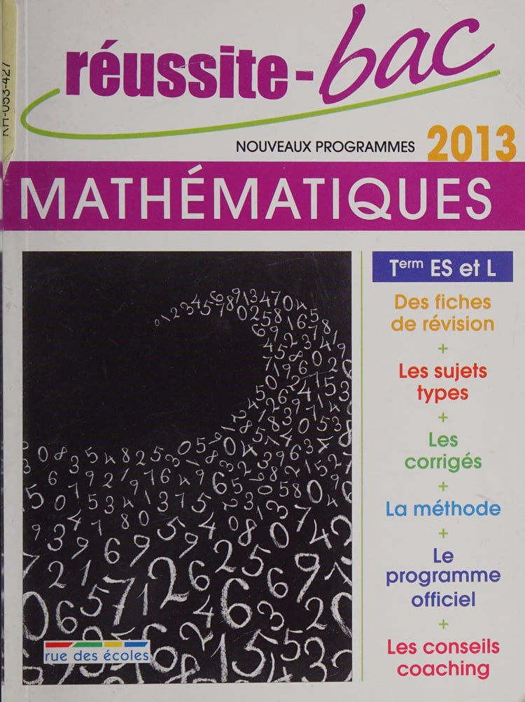 Réussite-Bac Mathématiques Tle ES et L spé. Programmes 2012