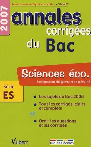 Sciences éco Annales corrigées du Bac