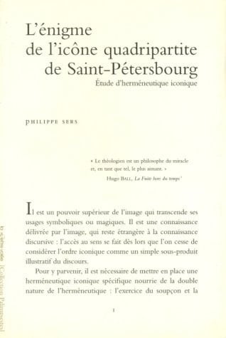 Enigme de l'Icone Quadripartite de St Petersbourg