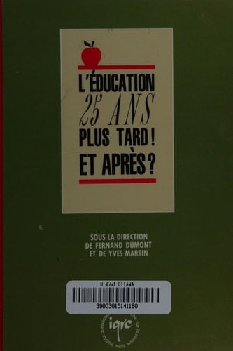 Léducation 25 ans plus tard! et après?