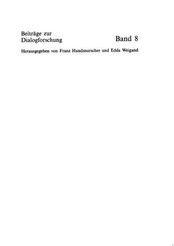 Future perspectives of dialogue analysis [I.A.D.A. meeting in December 1992 in Bologna]
