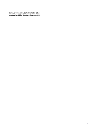Generative AI for Software Development Code Generation, Error Detection, Software Testing