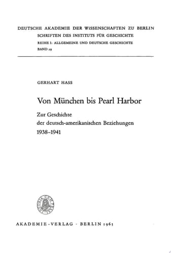 Von München bis Pearl Harbor
