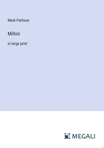 Milton in large print
