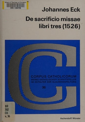 Corpus Catholicorum Werke katholischer Schriftsteller im Zeitalter der Glaubensspaltung ...