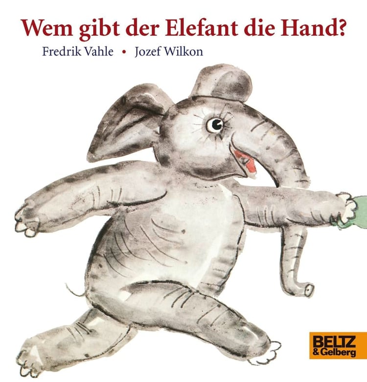 Wem gibt der Elefant die Hand? Vierfarbiges Papp-Bilderbuch