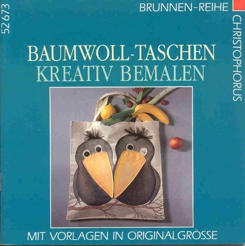 Baumwoll-Taschen kreativ bemalen mit Vorlagen in Originalgrösse