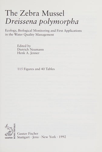 The Zebra Mussel Dreissena Polymortha: Ecology, Biological Monitoring, and First Applications in the Water Quality Management (Schriften Zum Offentlichen Recht,)