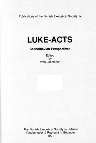 Luke-Acts, Scandinavian Perspectives