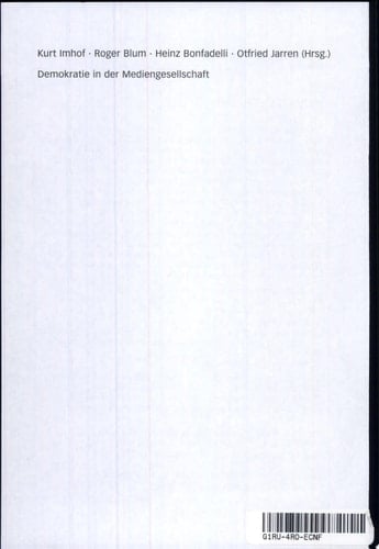 Demokratie in der Mediengesellschaft