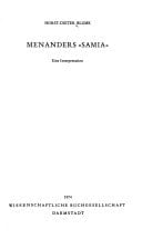 Menanders "Samia": Eine Interpretation (Impulse der Forschung ; Bd. 15) (German Edition)