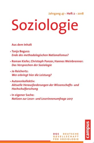 Soziologie Jg. 47 (2018) 2 Forum der Deutschen Gesellschaft für Soziologie ISSN 0340-918X