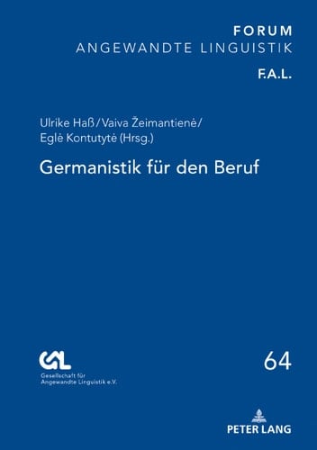 Germanistik für den Beruf (FORUM ANGEWANDTE LINGUISTIK – F.A.L. 64) (German Edition)