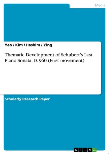 Thematic Development of Schubert's Last Piano Sonata, D. 960 (First movement)