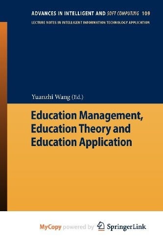 Education Management Education Theory And Education Application