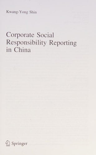 Corporate Social Responsibility Reporting in China