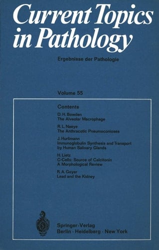 Current Topics in Pathology / Ergebnisse der Pathologie