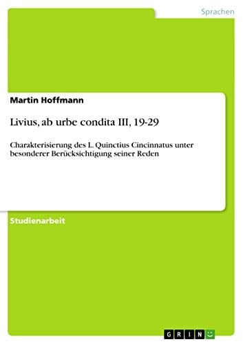 Livius, Ab Urbe Condita III , 19-29