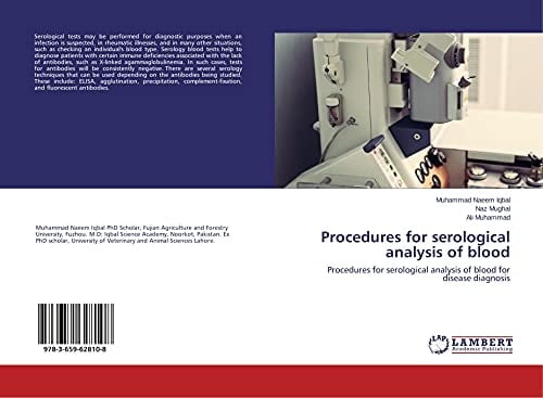 Procedures for Serological Analysis of Blood Procedures for Serological Analysis of Blood for Disease Diagnosis