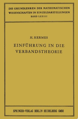 Einführung in die Verbandstheorie