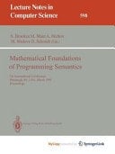 Mathematical Foundations of Programming Semantics 7th International Conference, Pittsburgh, PA, USA, March 25-28, 1991. Proceedings