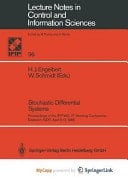 Stochastic Differential Systems Proceedings of the IFIP-WG 7/1 Working Conference Eisenach, GDR, April 6–13, 1986