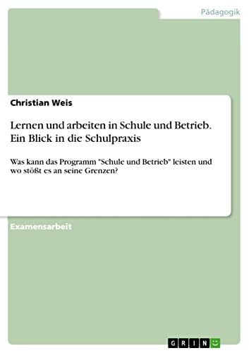 Lernen und arbeiten in Schule und Betrieb. Ein Blick in die Schulpraxis Was kann das Programm "Schule und Betrieb" leisten und wo stößt es an seine Grenzen?