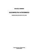 Kulturpolitik in Österreich: Darstellung und Analyse 1970-1990