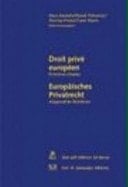 Droit privé européen directives choisies