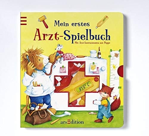 Mein erstes Arzt-Spielbuch mit Arzt-Instrumenten aus Pappe