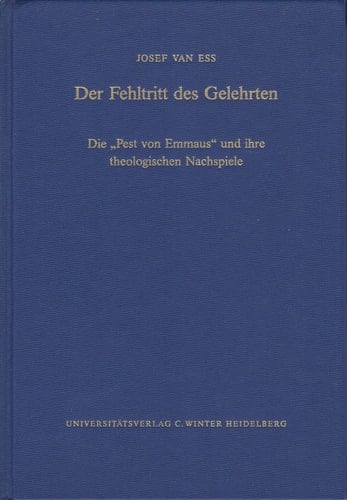Der Fehltritt des Gelehrten. Die 'Pest von Emmaus' und ihre theologischen Nachspiele.