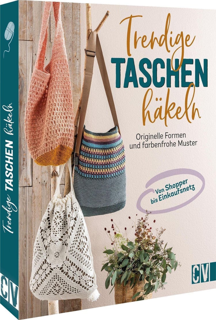 Trendige Taschen häkeln Originelle Formen und farbenfrohe Muster