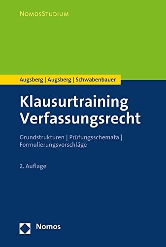 Klausurtraining Verfassungsrecht Grundstrukturen, Prüfungsschemata, Formulierungsvorschläge
