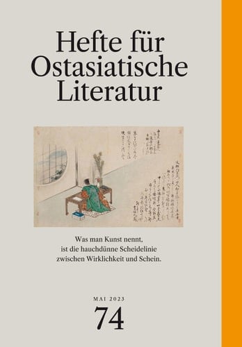 Hefte für ostasiatische Literatur 74 Mai 2023