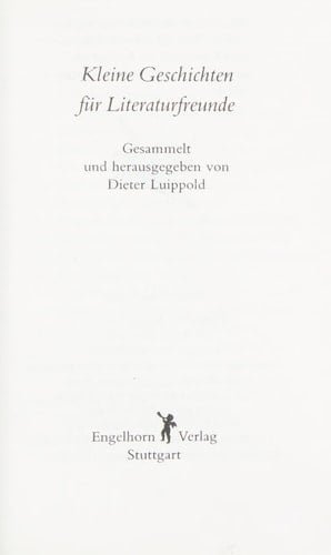 Kleine Geschichten für Literaturfreunde