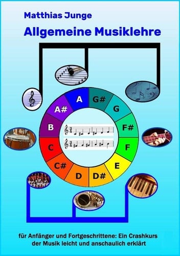 Allgemeine Musiklehre für Anfänger und Fortgeschrittene : ein Crashkurs mit den wichtigsten Grundlagen der westlichen Musik und Musiktheorie anschaulich erklärt : Töne, Tonleitern, Akkorde, Noten, Quintenzirkel, Tonarterkennung, Rhythmik, Kadenzen und Formenlehre