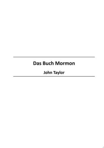 Das Buch Mormon