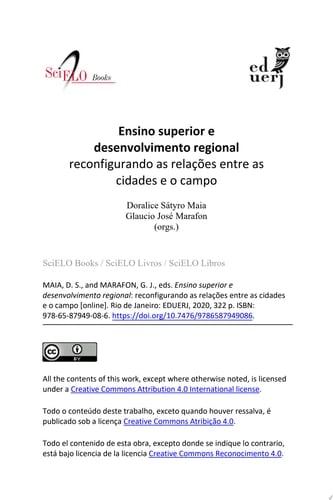 Ensino superior e desenvolvimento regional reconfigurando as relações entre as cidades e o campo