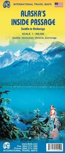 Alaska Inside Passage 1:900,000 (Seattle to Anchorage) Visitor's Map ITMB, 2012 edition