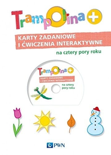 Trampolina + karty zadaniowe i ćwiczenia interaktywne na cztery pory roku