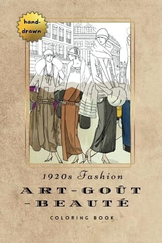 1920s Fashion Art-Goût-Beauté: Coloring Book
