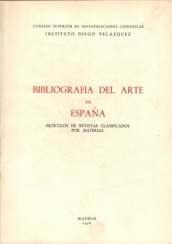 Bibliografía del arte en España