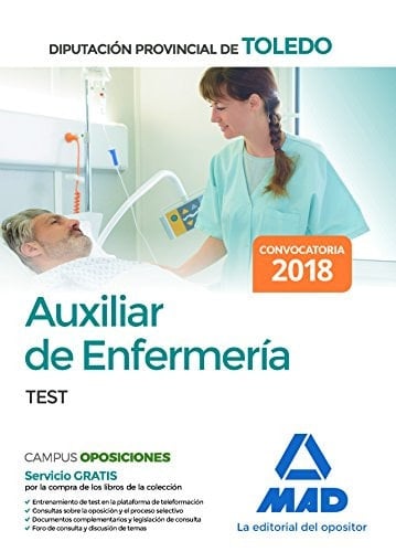 Auxiliar de Enfermería de la Diputación Provincial de Toledo. Test (Spanish Edition)