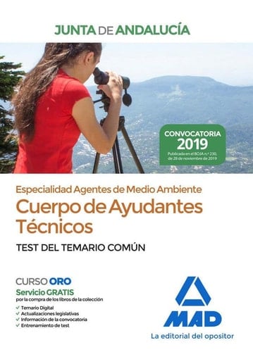 Cuerpo de Ayudantes Técnicos Especialidad Agentes de Medio Ambiente de la Junta de Andalucía. Test del Temario Común (Spanish Edition)