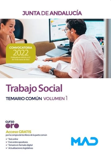 Trabajo Social de la Junta de Andalucía. Temario común volumen 1