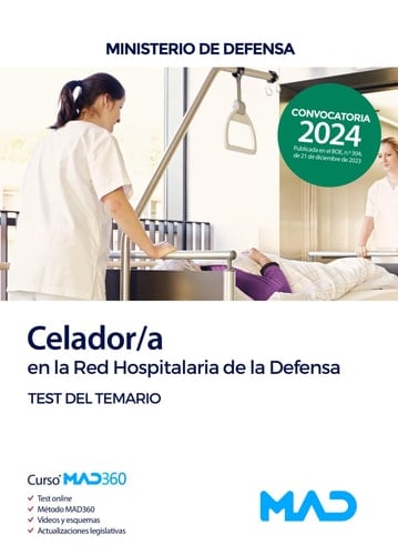 Celador/a en la Red Hospitalaria del Ministerio de Defensa. Test del temario