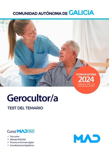 Escala de Gerocultor/a de la Comunidad Autónoma de Galicia. Test del temario