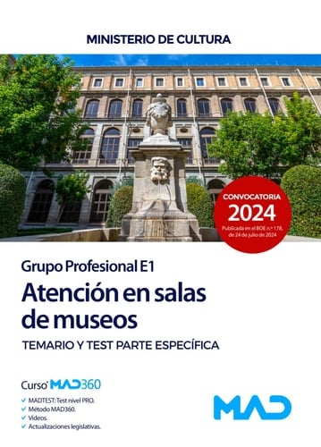 Atención en salas de museos (Grupo Profesional E1) del Ministerio de Cultura