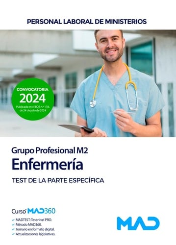 Enfermería (Grupo Profesional M2). Personal laboral de Ministerios. Test del temario parte específica
